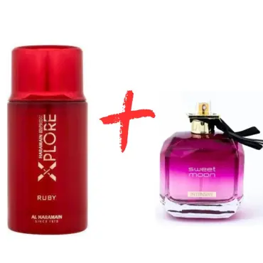Fragrance World Sweet Moon Intensive + Al Haramain Xplore Ruby