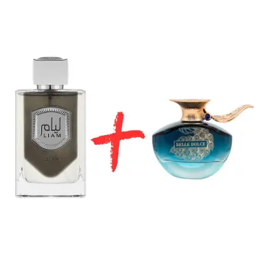 Lattafa Liam Grey и Fragrance World Belle Dolce